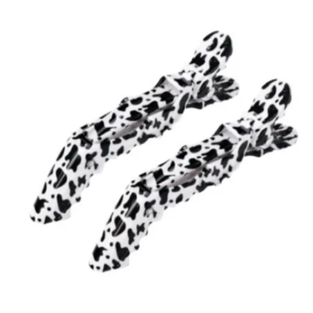 3/$5 Beachwaver- Cow Print Darby Clips set (2) Retail $6